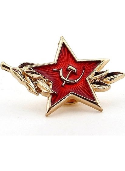 Red Star USSR Sickle Hammer Soviet Pin Badge Needle Rz009