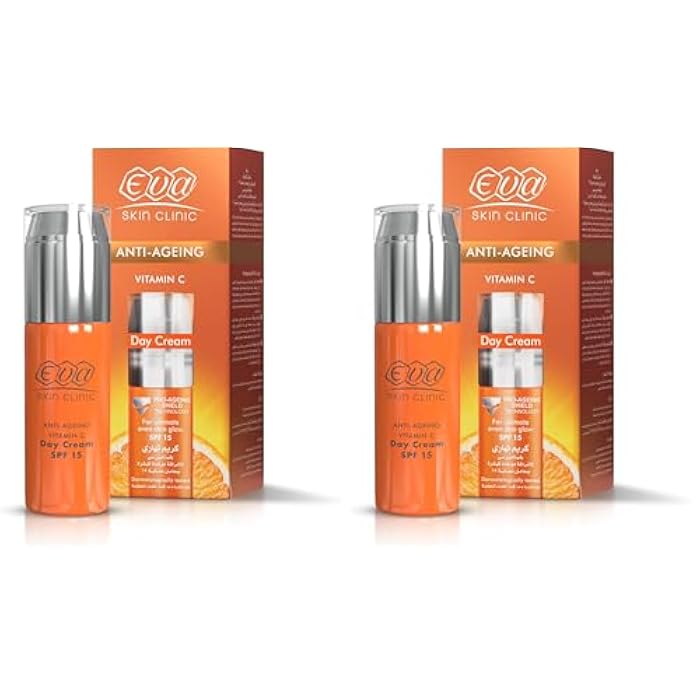 Eva Skin Clinic Vitamin C Day Cream For Ultimate Even Skin Glow (SPF 15) 50 Ml (Pack of 2)