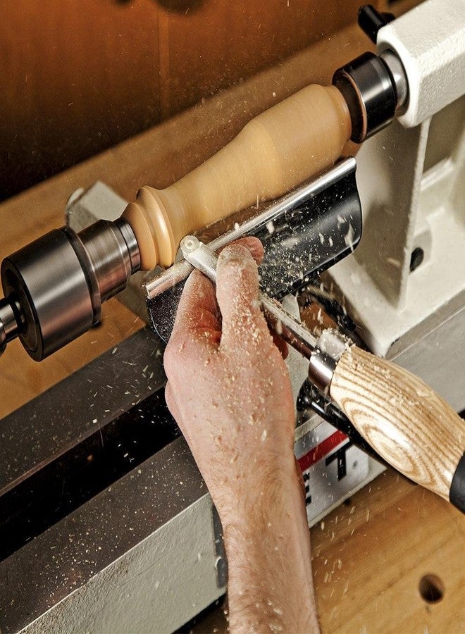 روكلر مسند أداة مخرطة مقاس 6 بوصات - مسند أداة تحويل الخشب مزود بقضيب دائري من الفولاذ المقاوم للصدأ مقاس 5/16 بوصة - توفر أدوات مخرطة الخشب شكلًا مريحًا لأصابعك - Image 3