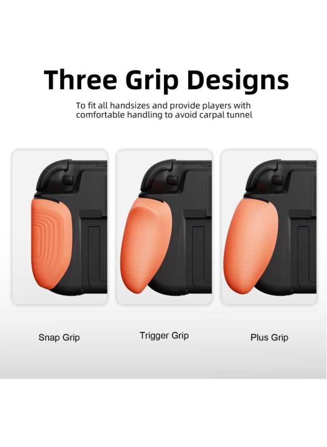 Skull & Co. Nintendo Switch 2 Ergonomic Grip Hard Shell with Replaceable Grips [to fit All Hands Sizes] for Nintendo Switch 2 - Black - Image 4
