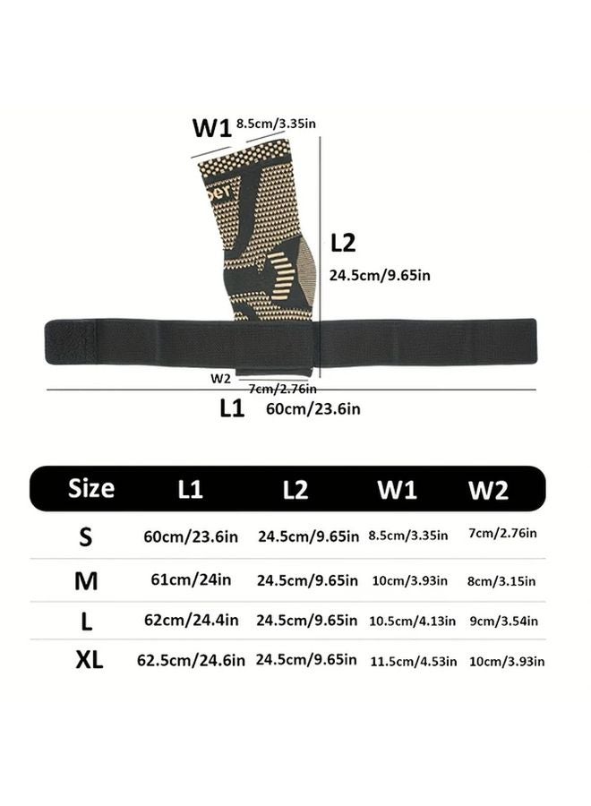 2 Sets Adjustable Copper Ankle Braces High Elasticity Breathable Nylon Compression Support - Image 3