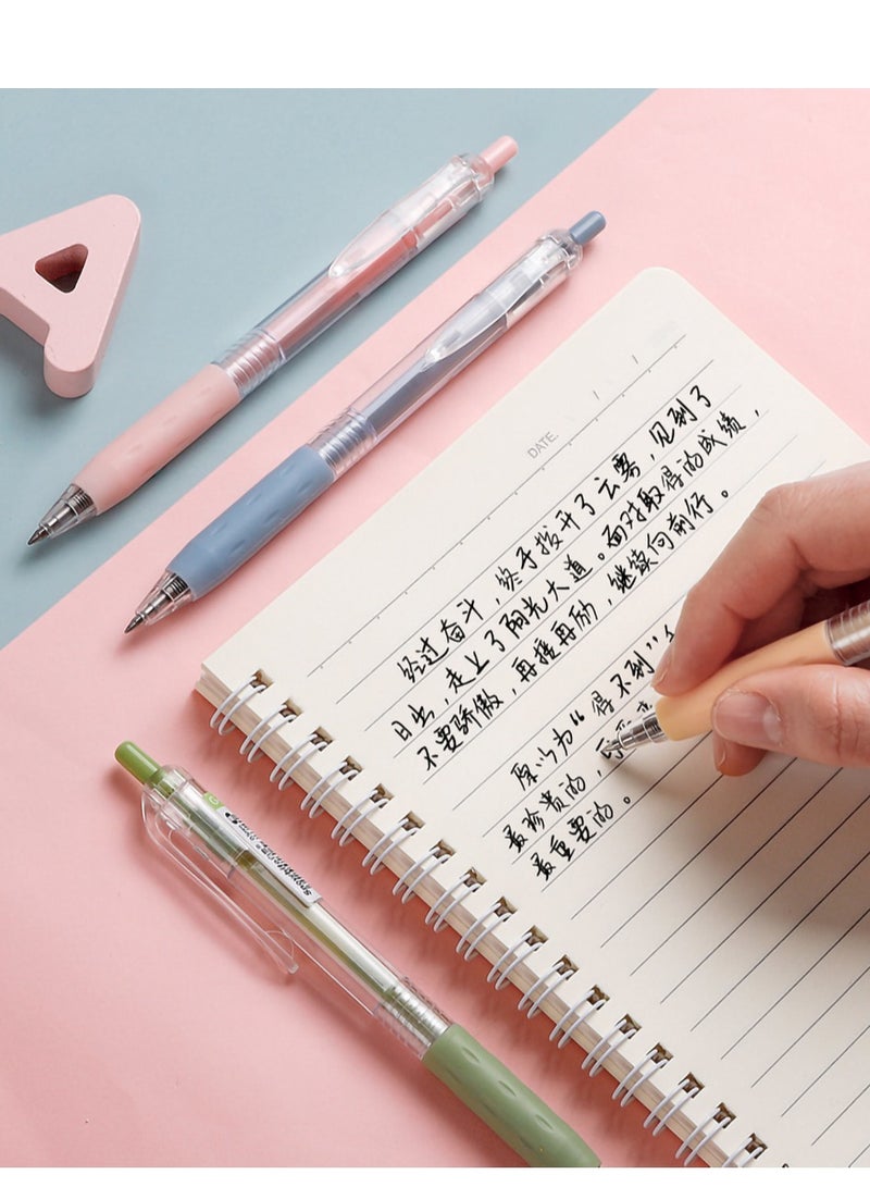 Cute 6 Pcs Black Gel Ink Ballpoint Pens Set - 0.5mm Kawaii School Supplies for Kids, Teens & Students - Image 3