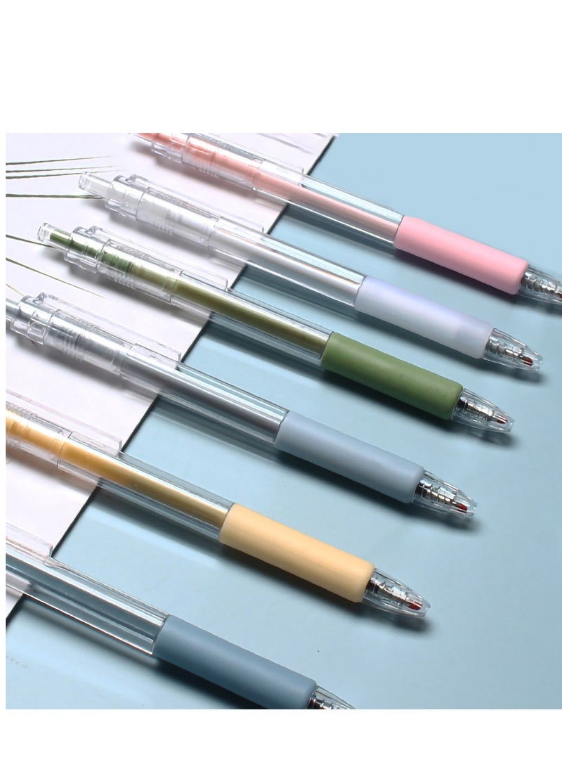 Cute 6 Pcs Black Gel Ink Ballpoint Pens Set - 0.5mm Kawaii School Supplies for Kids, Teens & Students - Image 2