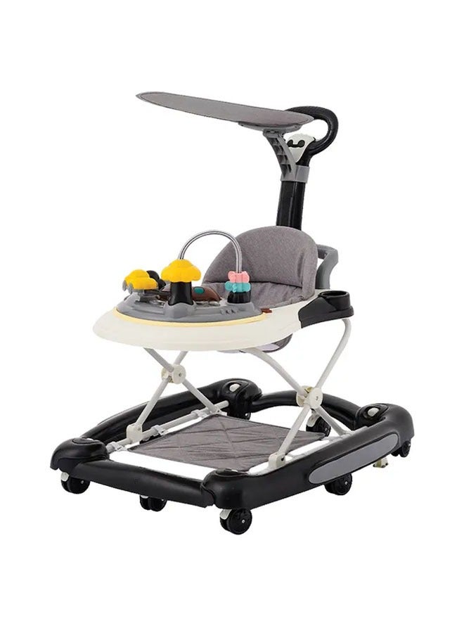كيكي مشاية أطفال قابلة للتعديل مع صينية موسيقى، تصميم قابل للطي وعجلات أمان - Image 1