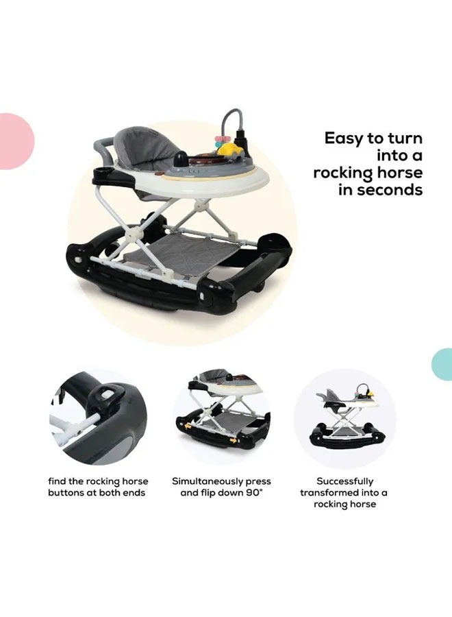 كيكي مشاية أطفال قابلة للتعديل مع صينية موسيقى، تصميم قابل للطي وعجلات أمان - Image 5