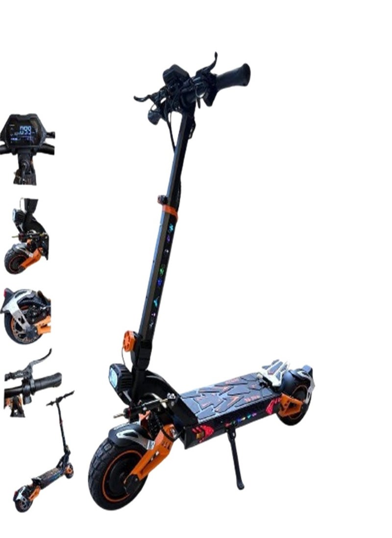 Niyazi - Electric Scooter | Electric Scooter for Adults | Russian T3 PRO Scooter | Giant of Original Motors | Dual 3200W Motors | 60V – 21Ah Battery | Hydraulic Brakes | 11-Inch Tubeless Tires | Front and Rear Suspension | Battery Cover with Secret Code | Front and Rear Turn Signals | Balance Pin | High Quality | 1-Year Warranty on Motor and Battery - Image 1