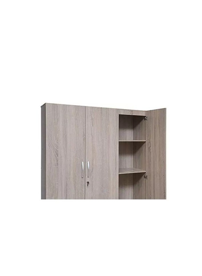 Galaxy Design Decasta 3 Door Wardrobe – Grey 180x121x42-cm - Image 3