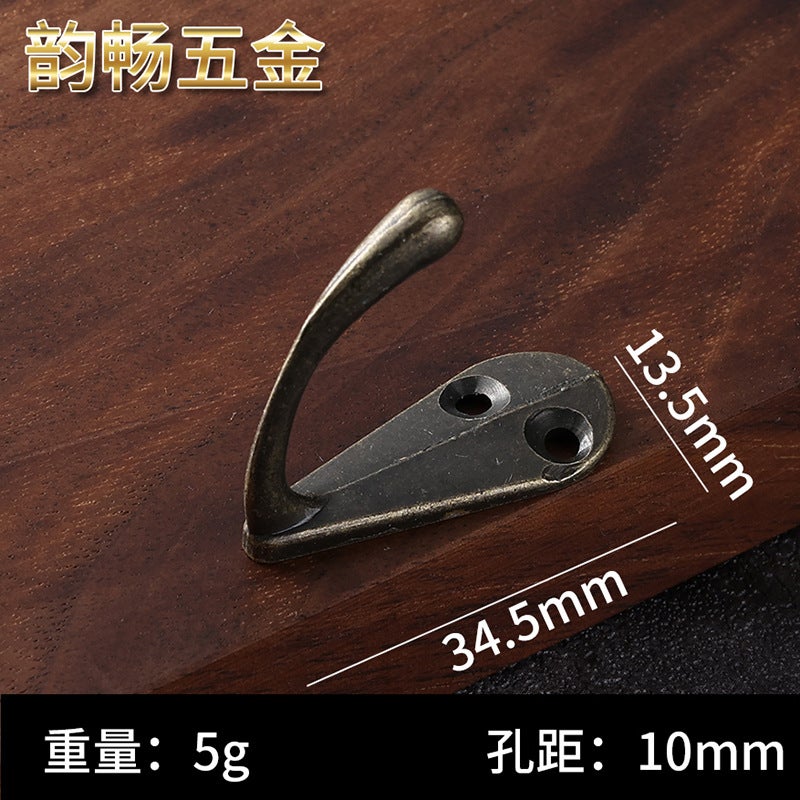 general Zinc Alloy Single Coat Hook Antique Style Wall Mount for Clothes Scarves - Image 1