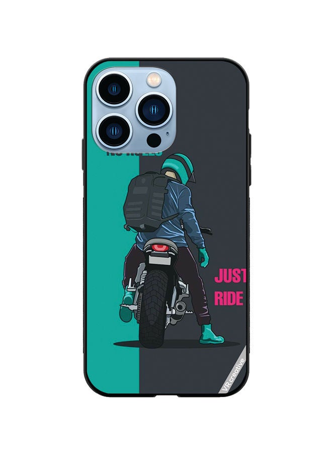 VR CREATIVE Protective Case Cover For Apple iPhone 14 Pro Max Just Ride Design Multicolour - Image 1
