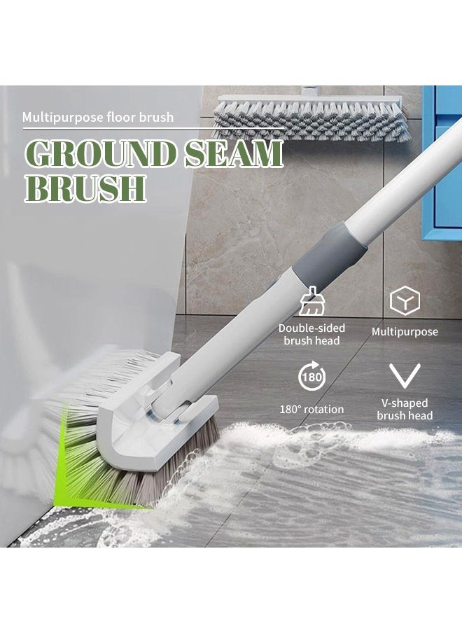Generic - Multi-Functional Broom V-Shaped Design, Long-Handled Scrub Brush 180° Rotatable Brush Head Design, Suitable for Cleaning in Various Occasions - Image 1