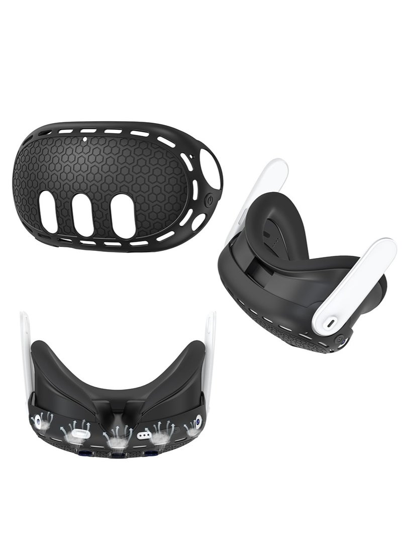 IINE Meta 3 Host Protective Shell Case Silicone/TPU Dust prevention Anti scratch Drop-proof VR Accessories Case Cover Glasses Helmet for VR Shell Cover Skin for Quest 3 Headset Accessories  - Image 5