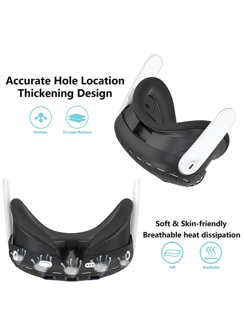 IINE Meta 3 Host Protective Shell Case Silicone/TPU Dust prevention Anti scratch Drop-proof VR Accessories Case Cover Glasses Helmet for VR Shell Cover Skin for Quest 3 Headset Accessories  - Image 4