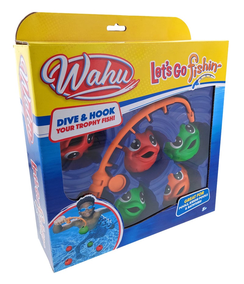 Goliath Wahu Let's Go Fishin' 6-Piece Kids Pool and Bath Toy Set for Ages 5+, Kids Fishing Water Toys Set with 1 Fishing Pole and 5 Colorful Fish - Image 5
