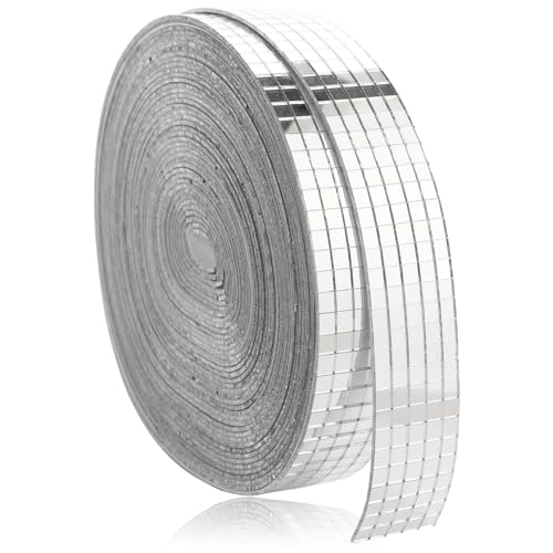 Retainbre Disco Ball Mirror Tiles Self Adhesive Disco Ball Tapes Stickers Small Square Mirror Mosaic Tiles for Crafts and DIY Decoration Accessory (10000 Pcs) - Image 1