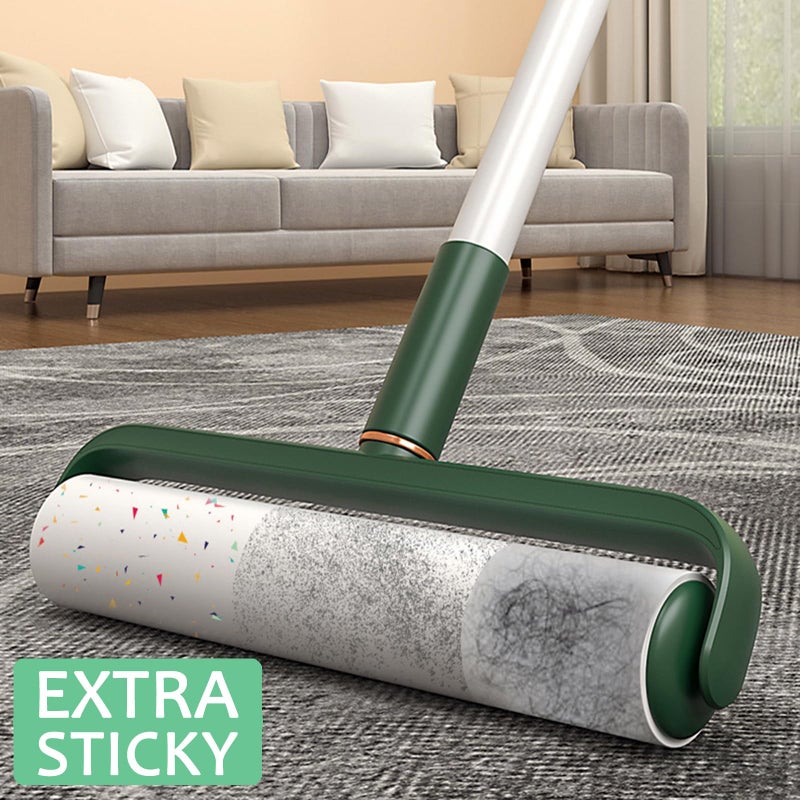 MINGRACE 9.45 Inch Lint Roller Refills Only  Large Floor Lint Remover Roller Refills For Pet Hair  Extra Sticky 5 Rolls Total 300 Sticky Sheets - Image 4