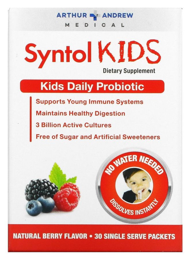 Arthur Andrew Medical - Syntol Kids Kids Daily Probiotic Natural Berry 30 Single Serve Packets - Image 1