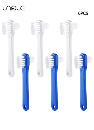 6 Pack Denture Cleaning Brush - Denture Dedicated Toothbrush - Dual Head Toothbrushes Hard Denture Cleaning Brush Multi-Layered Bristles Portable Denture Cleaning Tool - 2 Colors - pzsku/Z94A9AF2103FC8C4A53A9Z/45/_/1732081041/95f3c95b-aafa-4e9f-b99e-8e19ffb57c7e