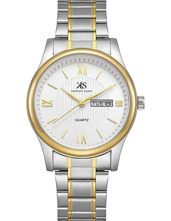 KENNETH SCOTT Men's Stainless Steel Analog Watch K23029-TBTW - 38 mm