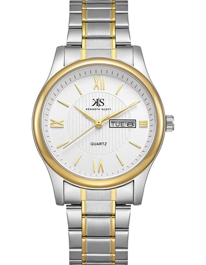 كينيث سكوت ساعة يد رجالية من الستانلس ستيل بعقارب - -  ملم - Image 1