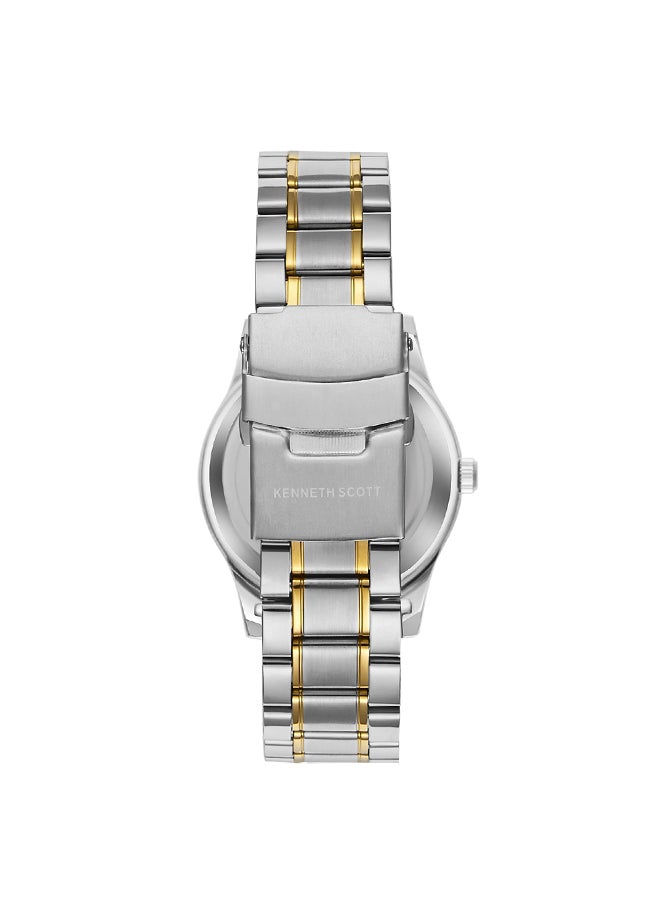KENNETH SCOTT Kenneth Scott Men's White Dial Analog Watch - K23029-TBTW  - Image 3