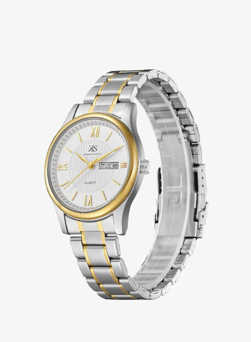 KENNETH SCOTT Men's Stainless Steel Analog Watch K23029-TBTW - 38 mm