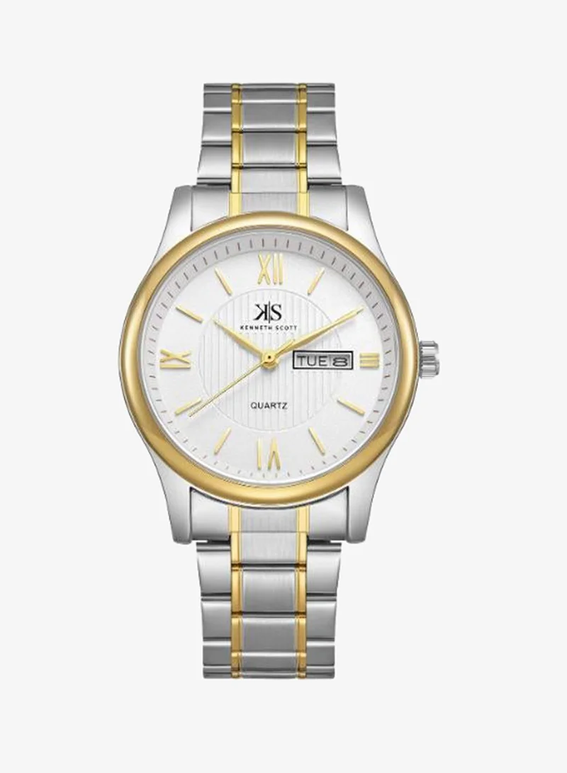 KENNETH SCOTT Men's Stainless Steel Analog Watch K23029-TBTW - 38 mm