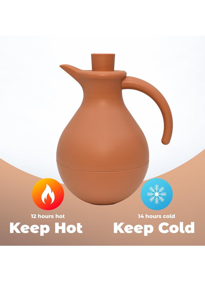 Bright Stone Pale Ivory Vacuum Flasks, 1L  - Image 4