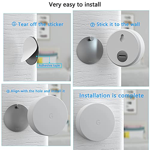Teccle Wall Mount for Nest Temperature Thermostat Sensor 2 Pack No Hole Needed - Stainless Steel Bracket Plate for Google Nest Temperature Sensor - Mount to Any Smooth and Dry Surface - Image 4