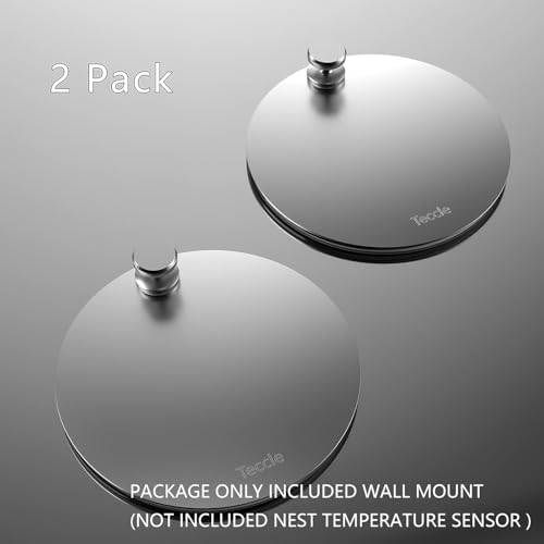 Teccle Wall Mount for Nest Temperature Thermostat Sensor 2 Pack No Hole Needed - Stainless Steel Bracket Plate for Google Nest Temperature Sensor - Mount to Any Smooth and Dry Surface - Image 2