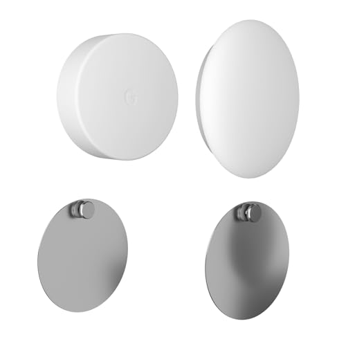 Teccle Wall Mount for Nest Temperature Thermostat Sensor 2 Pack No Hole Needed - Stainless Steel Bracket Plate for Google Nest Temperature Sensor - Mount to Any Smooth and Dry Surface - Image 1