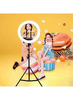General Supply 18 Inch LED Three-color Multi-position Touch Screen Mobile Phone Live Fill Light Net Red Ring Beauty Light-Light Source Color:6 Inch  - Image 4