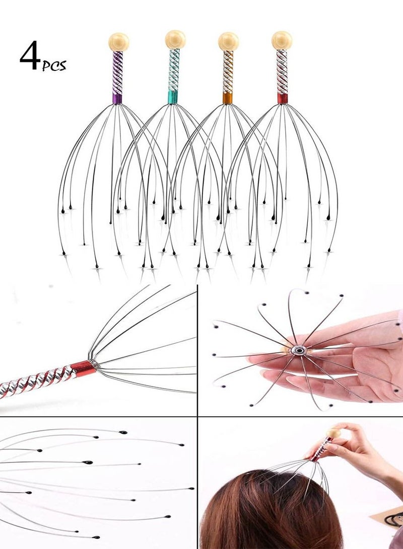 co arma Set of 4 stainless steel manual scalp massager - Image 1