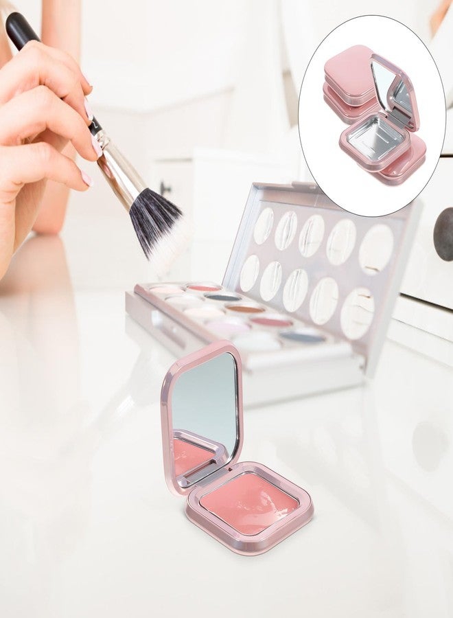 KALLORY Makeup Pallette 2pcs Magnetic Eyeshadow Makeup Empty Eyeshadow Containers Box Refillable Eye Shadow with Mirror for DIY Cosmetic Foundation Blush Rose Gold Makeup Eyeshadow - Image 5