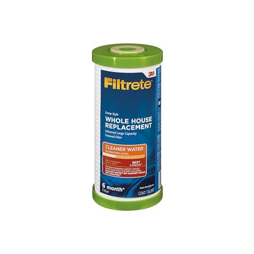Filtrete Large Capacity Whole House Grooved Replacement Water Filter 4WH-HDGR-F01, 1-Pack, for use with 3WH-HD-S01 System - Image 1