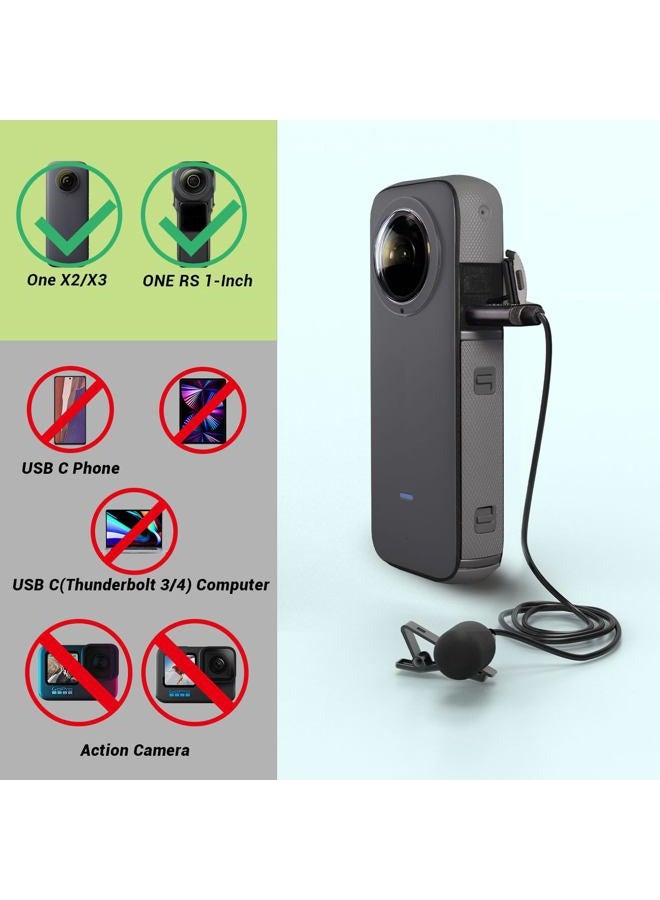 Cubilux ميكروفون MLC-6 متوافق مع Insta360 ONE X2/X3 و ONE RS 1-Inch 360 - Image 2