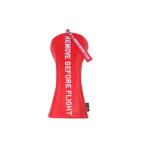 SHABIER Red Golf Head Cover with Remove Before Flight Design for Hybrid Club - Image 1