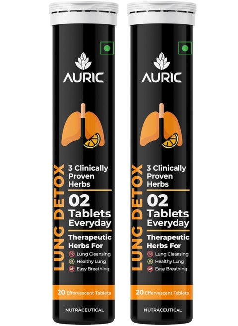 Lung Detox Supplement With Natural Blend of NAC N-Acetylcysteine, Pushkarmool, Piper Longum And Licorice Herbs Extract Lungs Cleaner for Detoxification and Immune Defense Pack of 40 Tablets