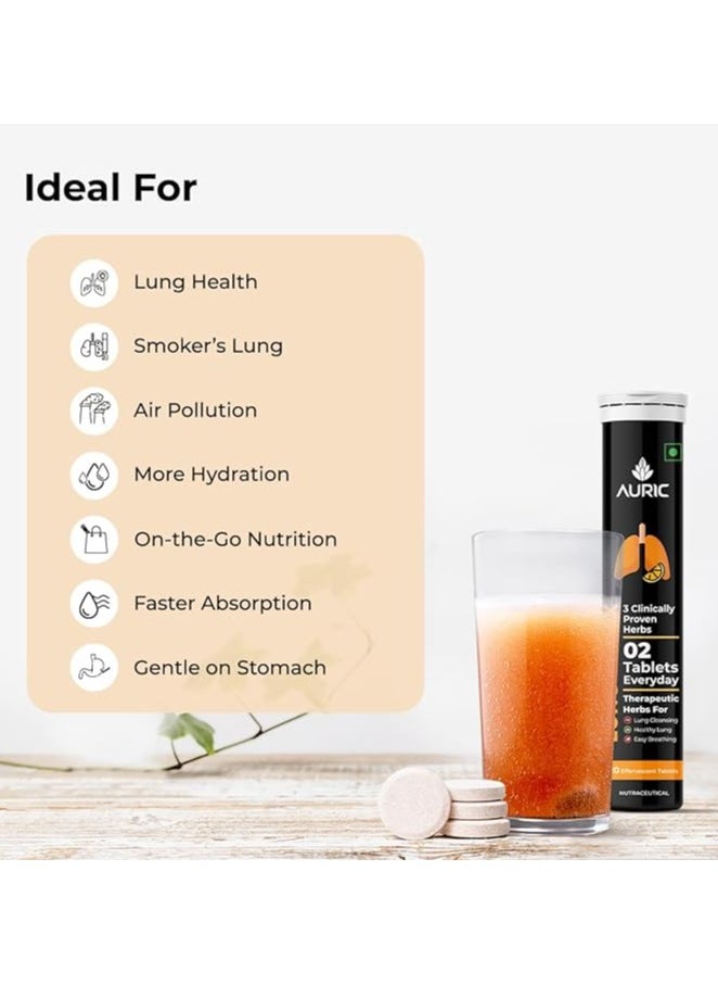 Lung Detox Supplement With Natural Blend of NAC N-Acetylcysteine, Pushkarmool, Piper Longum And Licorice Herbs Extract Lungs Cleaner for Detoxification and Immune Defense Pack of 40 Tablets