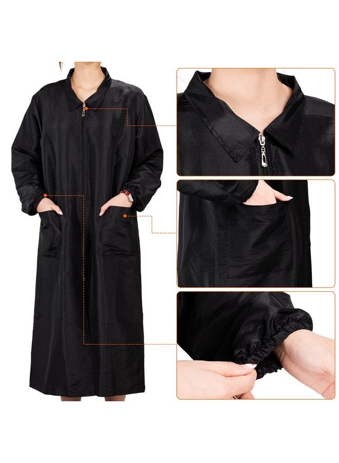 Noverlife Long Sleeves Pet Grooming Workwear With Pockets, M Size, Lightweight AntiStatic Hairdresser Smock Jacket, Anti Splash Hair Styling Work Uniform For Spa Salon Beauty Pet Groomers - Image 5