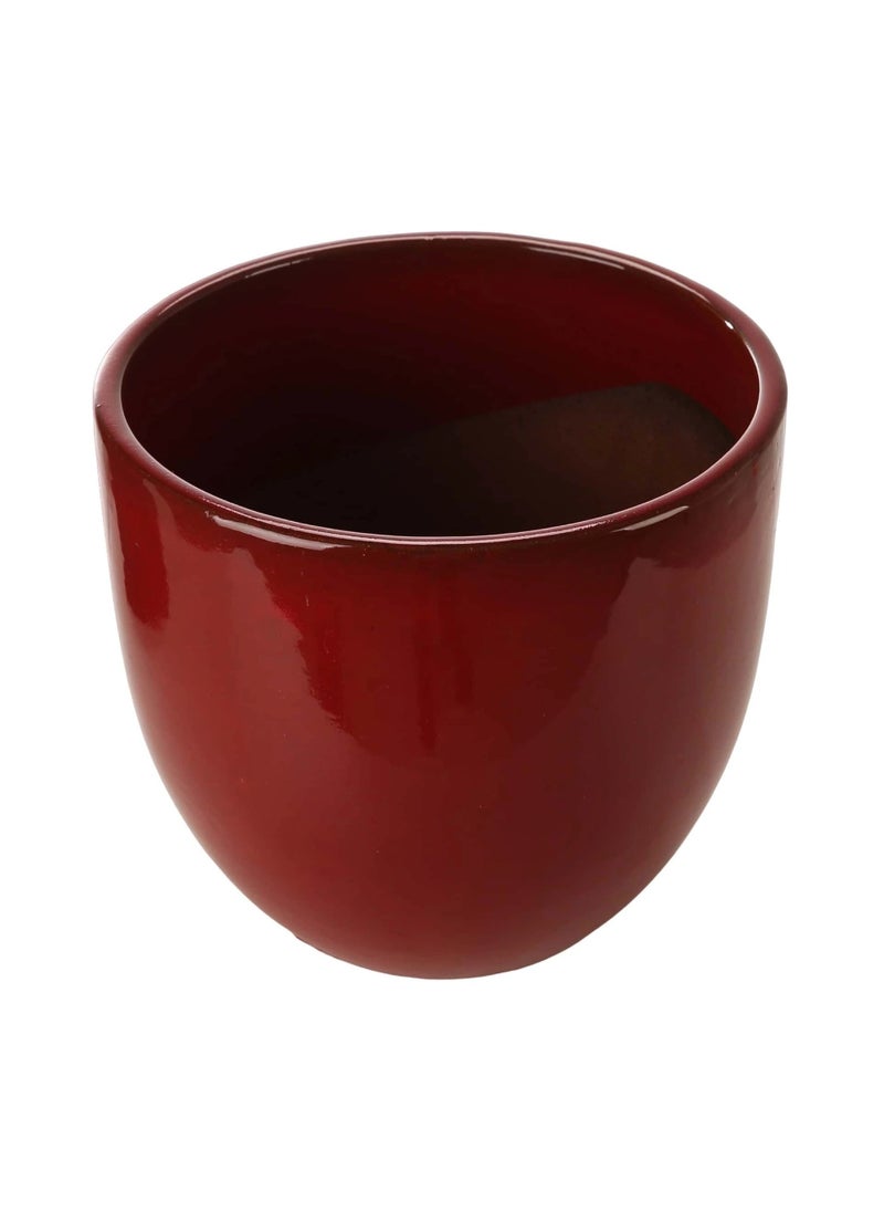 Shanghai - Ceramic Plant Pot (38 x 34 cm, Red) - Image 1