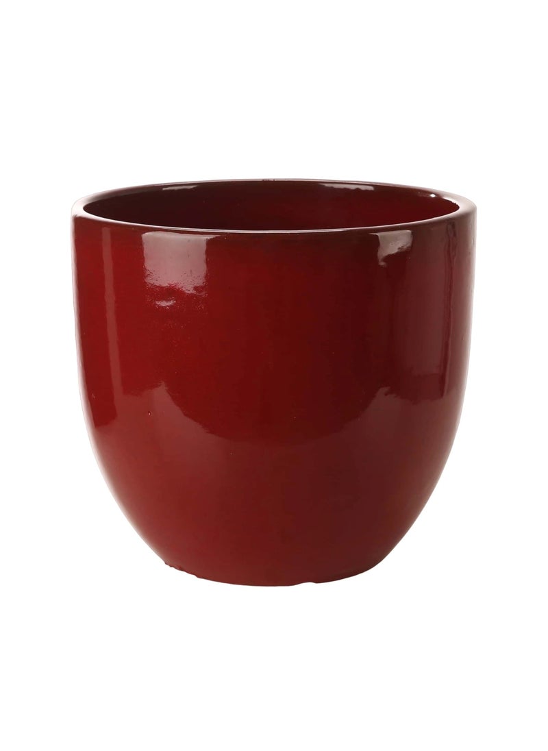 Shanghai - Ceramic Plant Pot (38 x 34 cm, Red) - Image 1