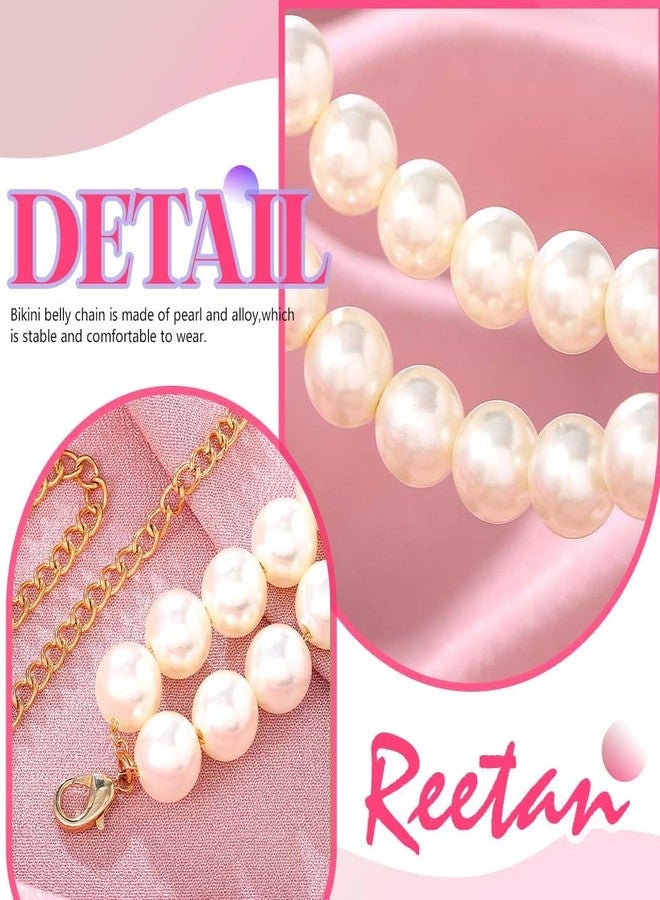 REETAN Pearl Dress Belt Bikini Fashion Waist Chain Body Jewelry Accessories for Women - Image 4