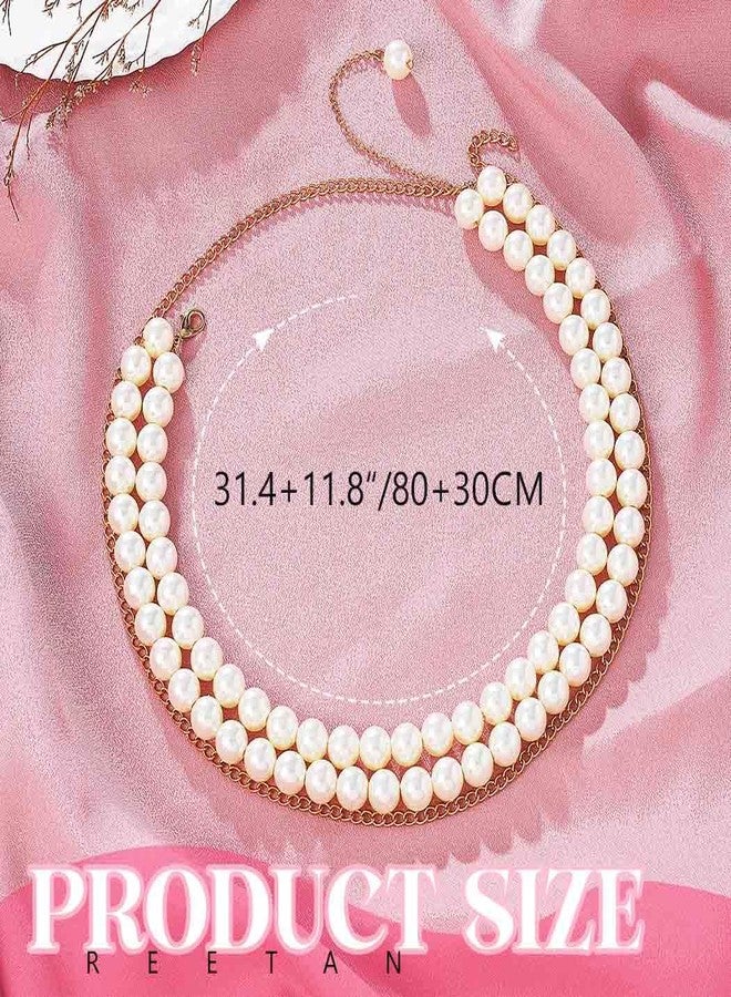 REETAN Pearl Dress Belt Bikini Fashion Waist Chain Body Jewelry Accessories for Women - Image 2