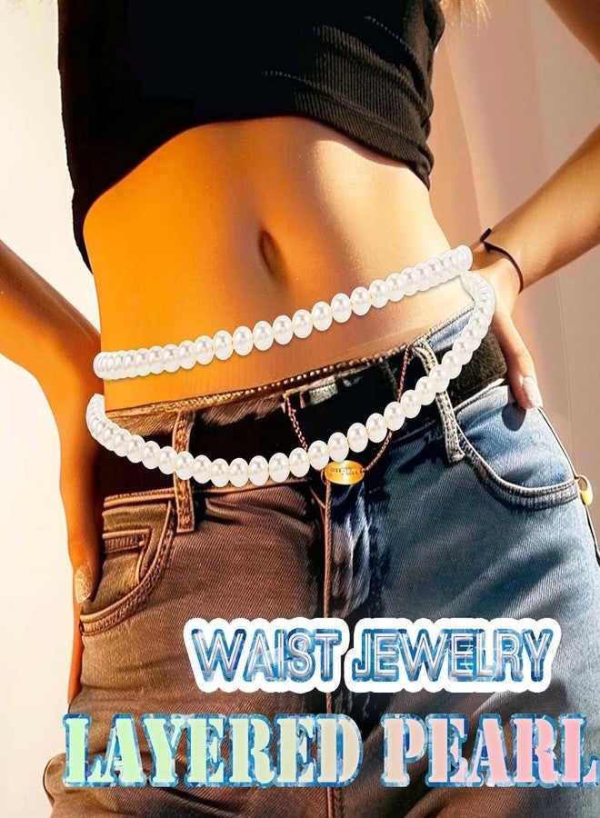 REETAN Pearl Dress Belt Bikini Fashion Waist Chain Body Jewelry Accessories for Women - Image 3