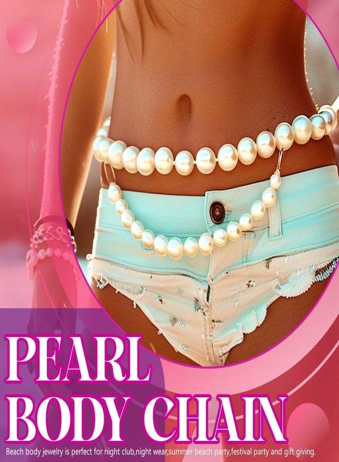 REETAN Pearl Dress Belt Bikini Fashion Waist Chain Body Jewelry Accessories for Women - Image 5