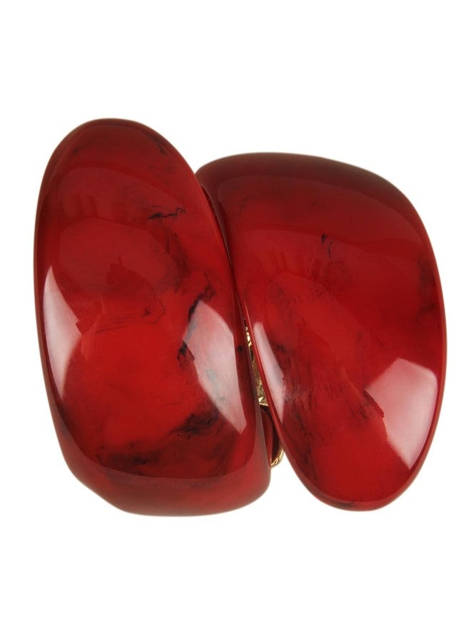 Bjesinmo Bangle Bracelets for Women Chunky Twisted Bracelets Red Acrylic Bracelet Resin Bangle Bracelet Arm Cuff Jewelry - Image 1