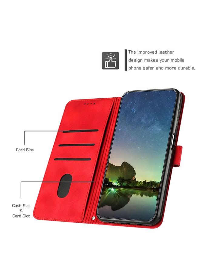 S-TOP Case For iPhone 14 Plus Dream Triangle Leather Phone Case with Lanyard - Image 3