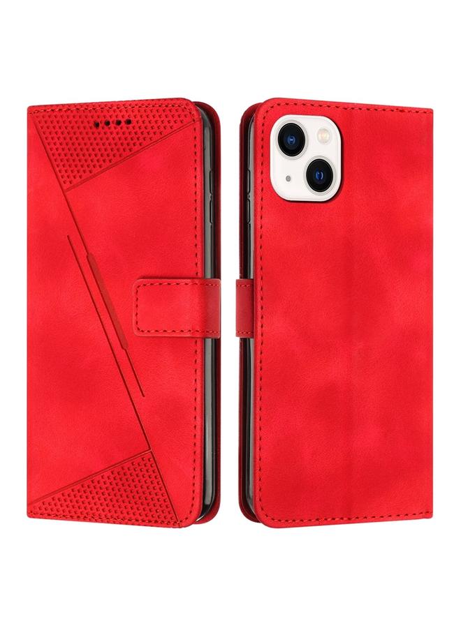 S-TOP Case For iPhone 14 Plus Dream Triangle Leather Phone Case with Lanyard - Image 1