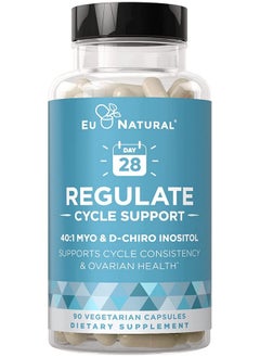 Eu Natural Regulate Myoinositol & Dchiro Inositol Fertility Supplements For Women 2In1 Hormone Balance At Optimal 40:1 Ratio Cycle Consistency Menstrual & Ovulation Support 90 Vegetarian Soft Capsules  - Image 2