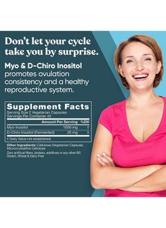 Eu Natural Regulate Myoinositol & Dchiro Inositol Fertility Supplements For Women 2In1 Hormone Balance At Optimal 40:1 Ratio Cycle Consistency Menstrual & Ovulation Support 90 Vegetarian Soft Capsules  - Image 3